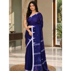 SKU SEJ2627 Ships in 11 days Woven Mul Cotton Saree in Navy Blue 4131 Reviews on 